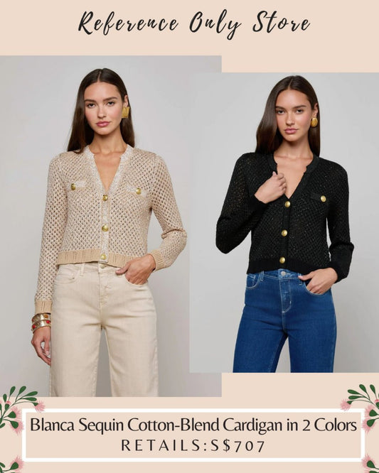 LG Blanca Sequin cotton blend cardigan