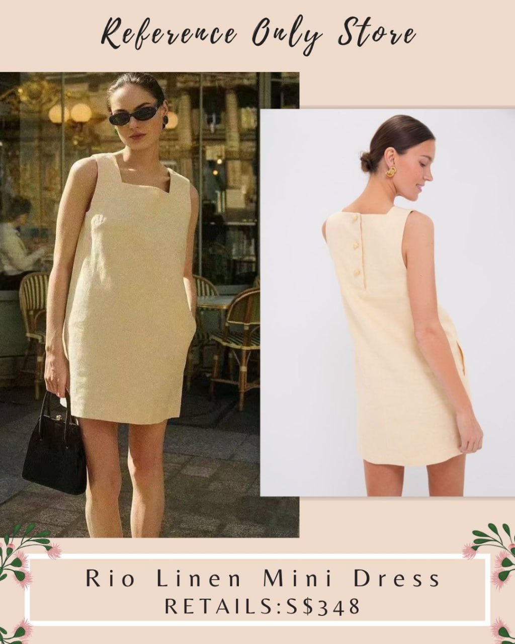 Back in stock! POS Rio shift linen mini dress
