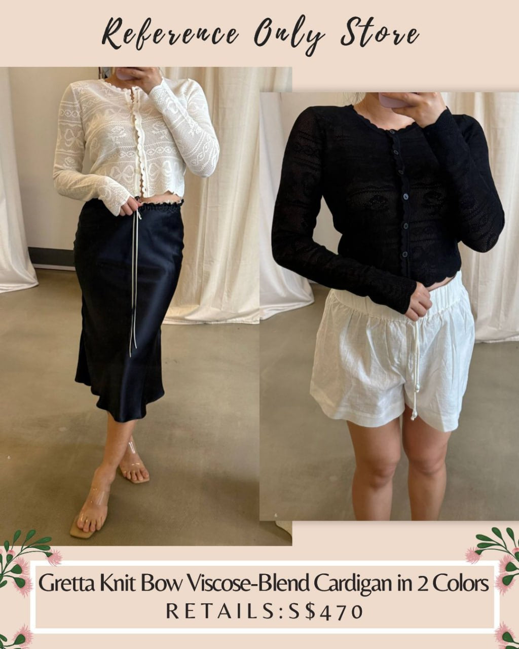 Back in stock! LSF Gretta knit bow viscose blend cardigan