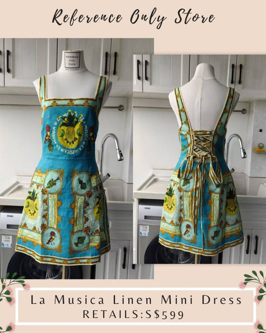 AM La Musica linen mini dress