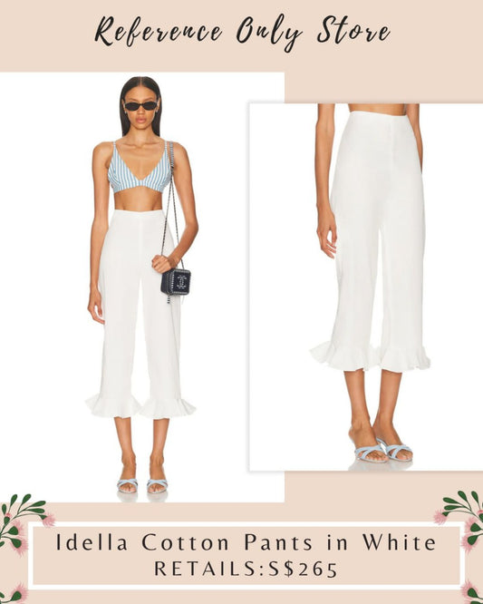 LA Idella cotton pants in white
