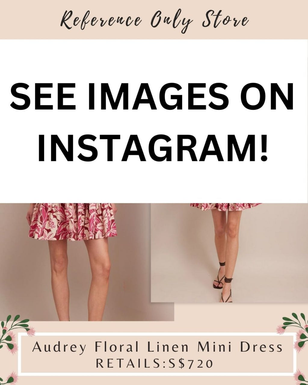 Cc Audrey floral linen mini dress