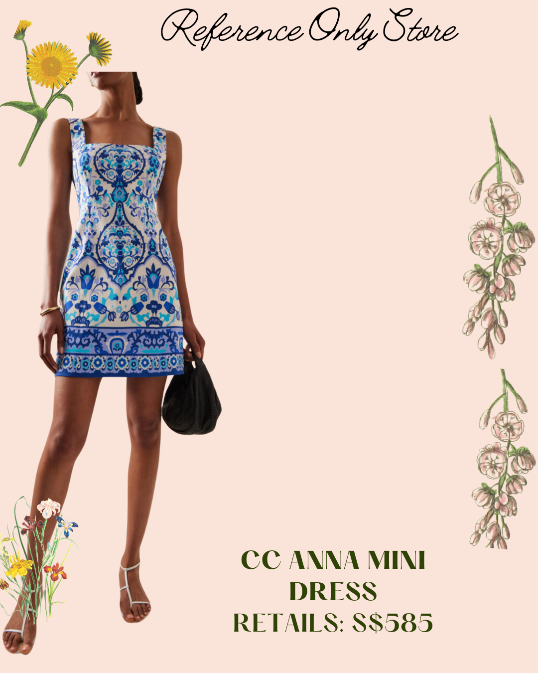Cc Anna Mini blue print mini dress