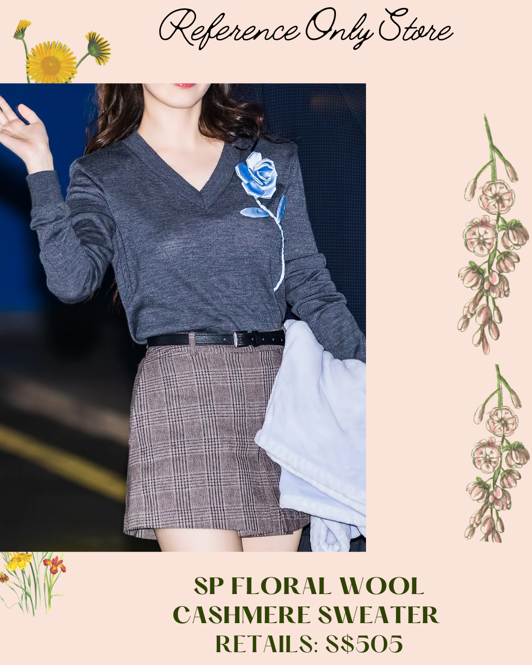 Sp Floral wool blend sweater
