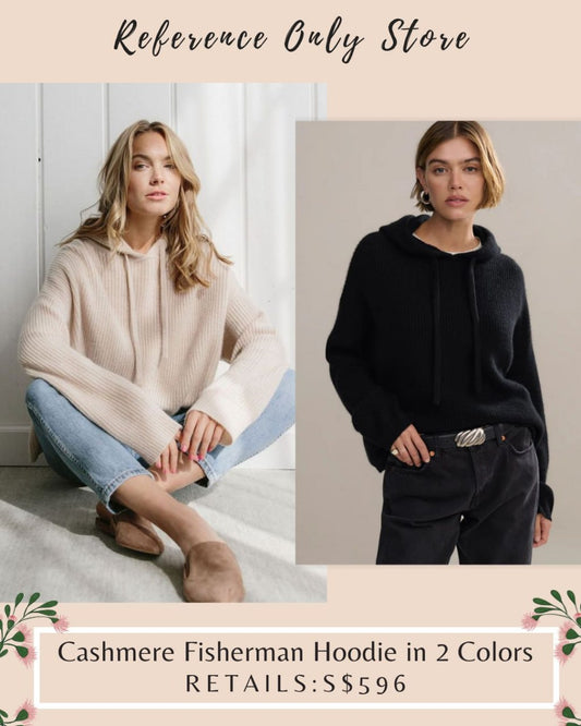 JK Cashmere Fisherman Hoodie in 2 colors