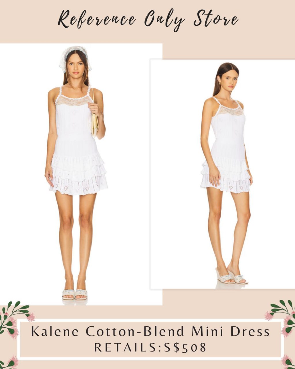 LSF Kalene White cotton blend mini dress