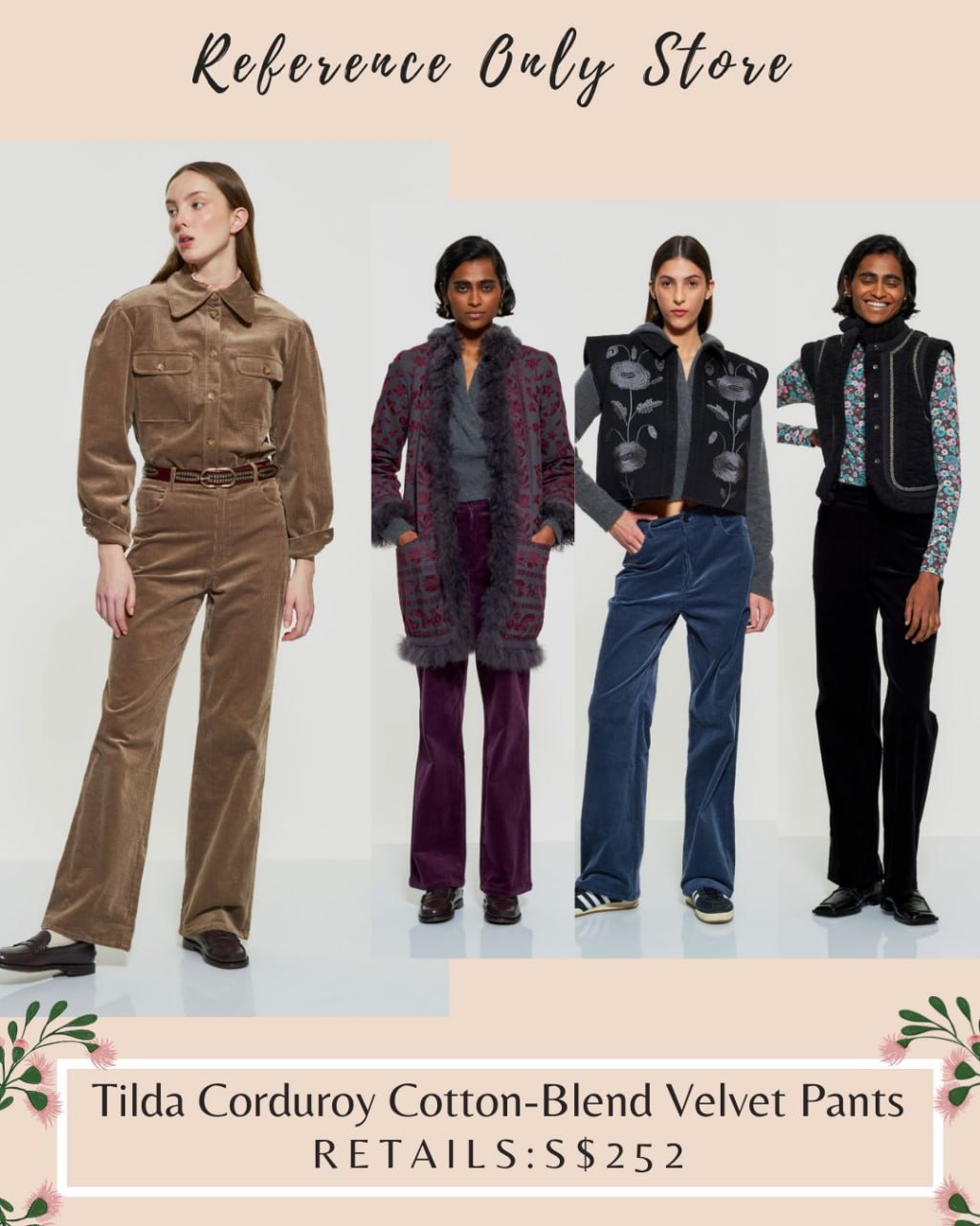 AB Tilda Corduroy cotton blend velvet pants