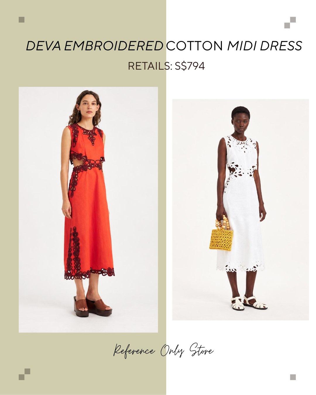 AB Deva embroidered midi dress