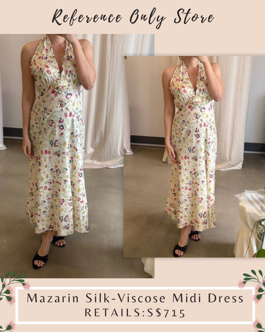 DN Mazarin silk viscose midi dress