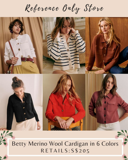 SZ Betty Merino Wool cardigan in 4 colors