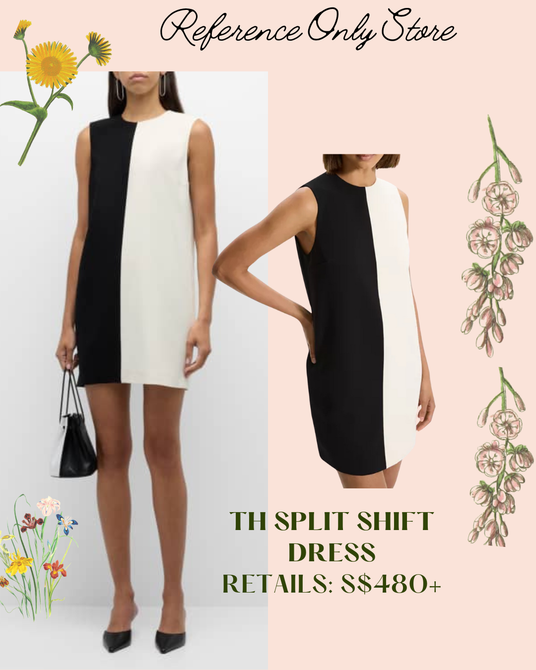 TH Split shift mini work dress