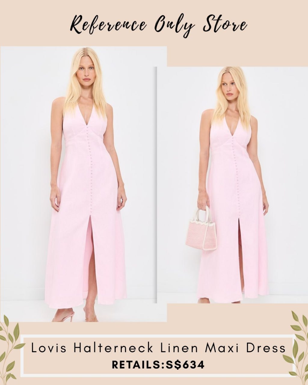 LSF Pink Lovis linen dress