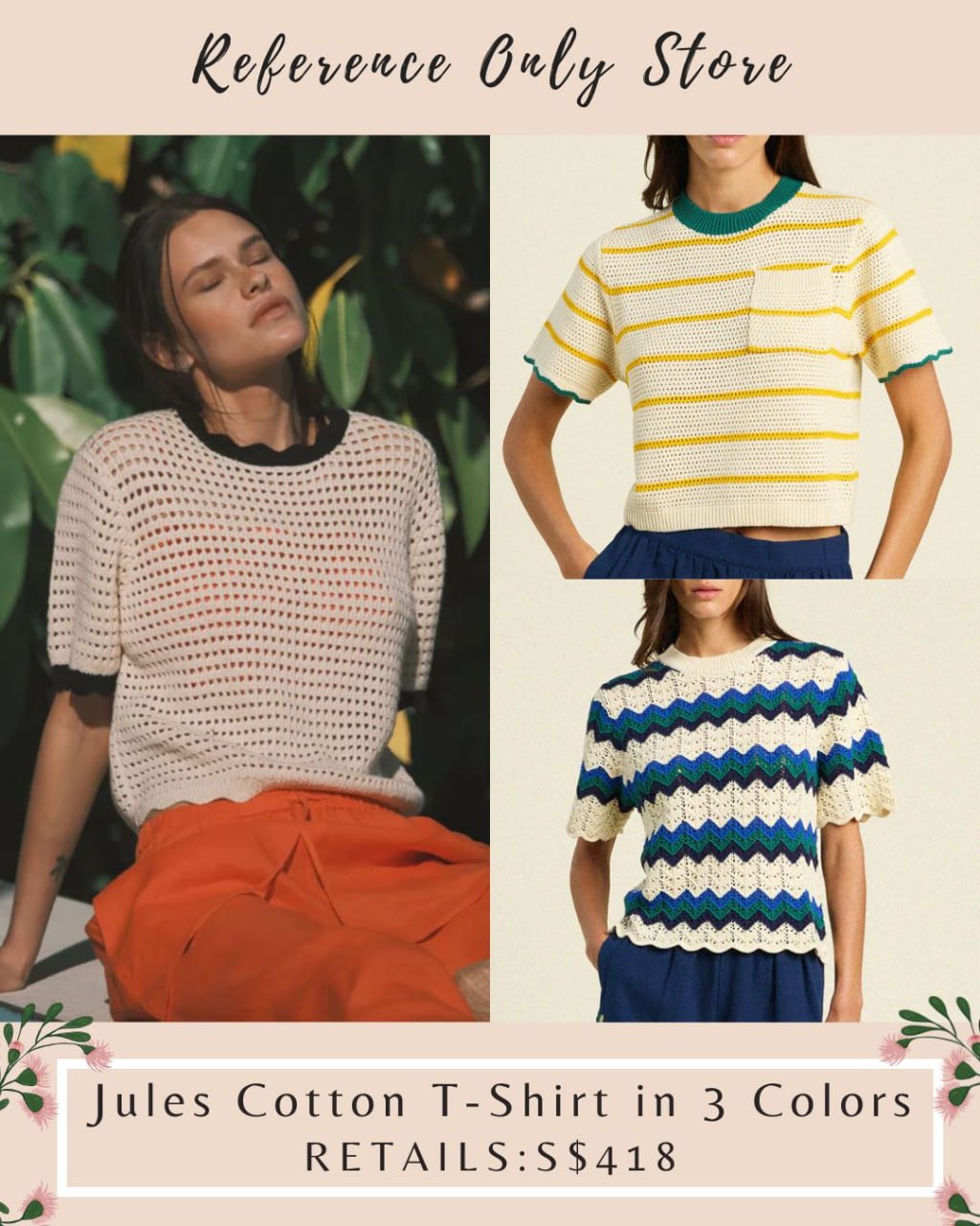 TVT Jules Cotton T shirt in 3 colors