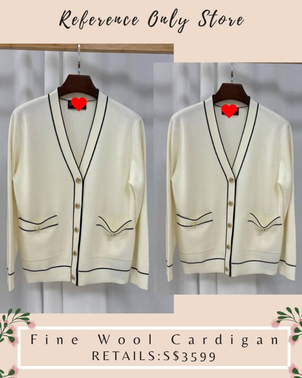 GC Fine Wool Cardigan Top
