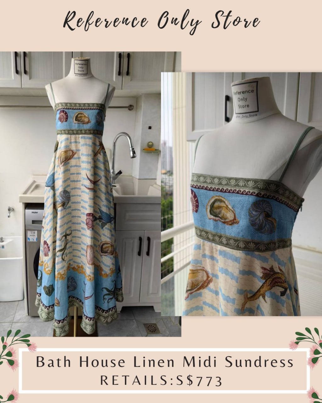 AM Bath House Linen Midi Sun Dress