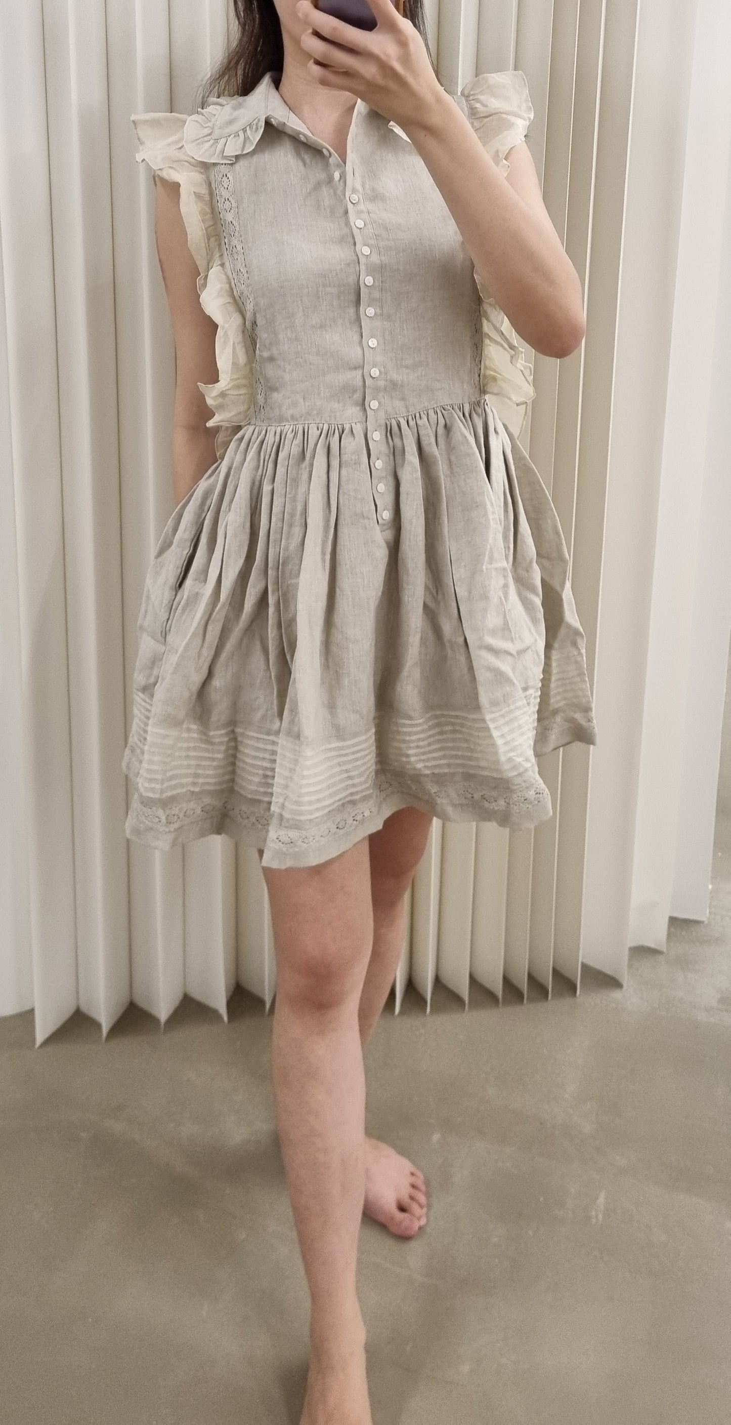 Jos Millicent linen Ramie mini dress