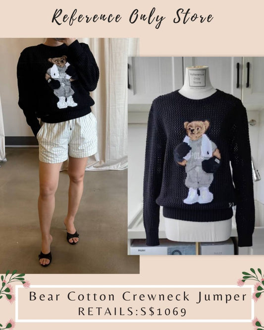 RL Bear cotton crewneck jumper top