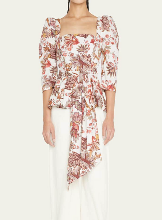 Readystock! Cc Laurent Top in Red Print