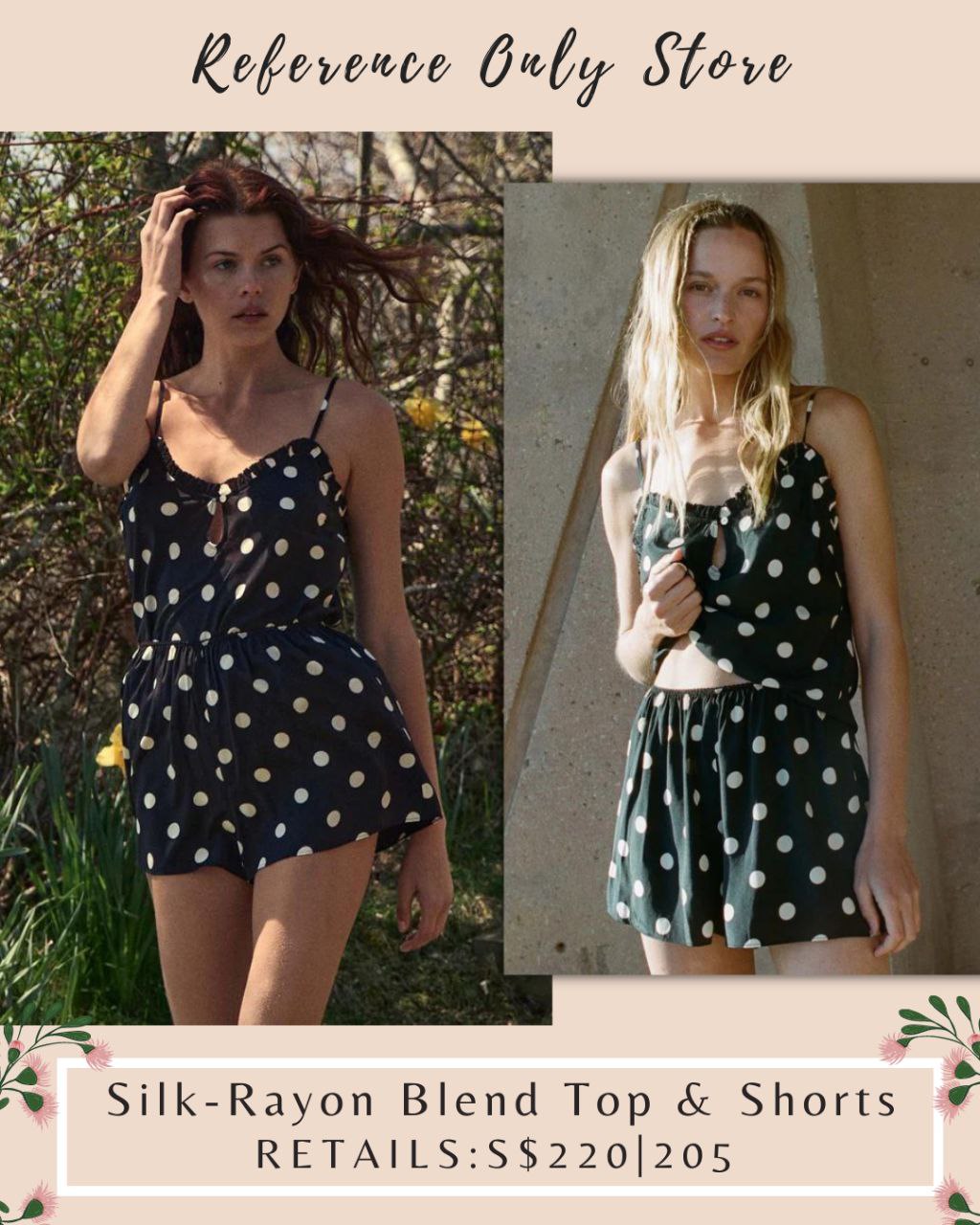 Back! DN Silk Rayon Blend Top & Shorts