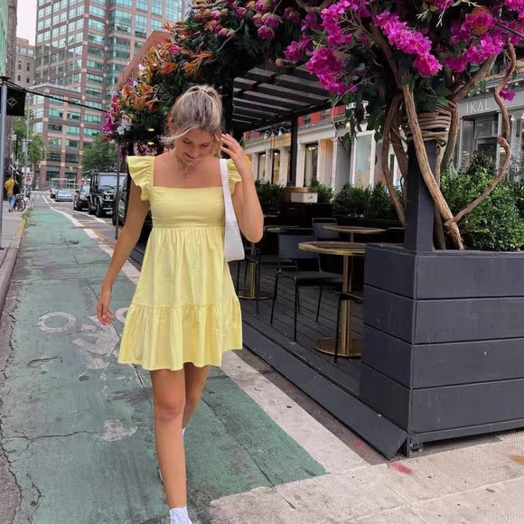 Readystock! Ref Jeune Mini Yellow Dress