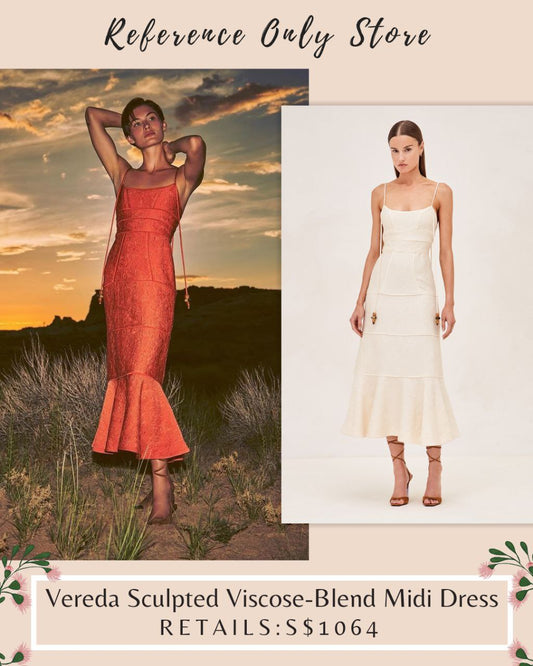 Readystock! Alx vereda sculpted viscose blend midi dress