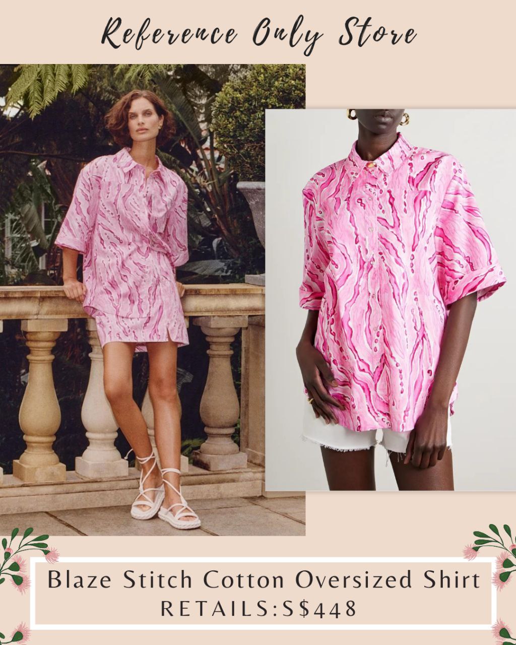 AJ Blaze Stitch Cotton Oversized Shirt