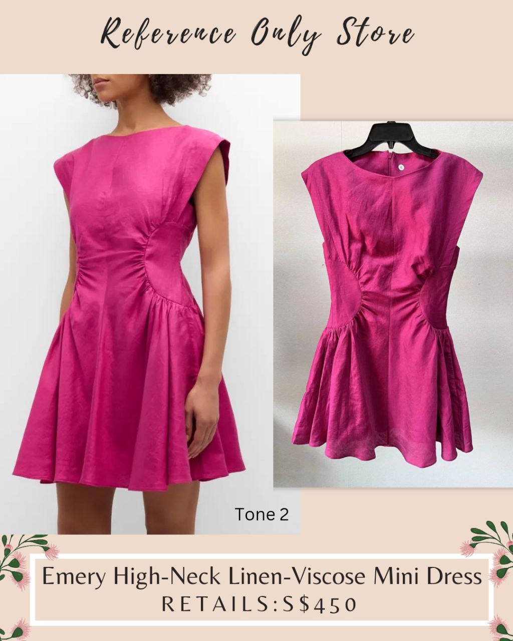 ACL Emery high neck linen viscose mini dress