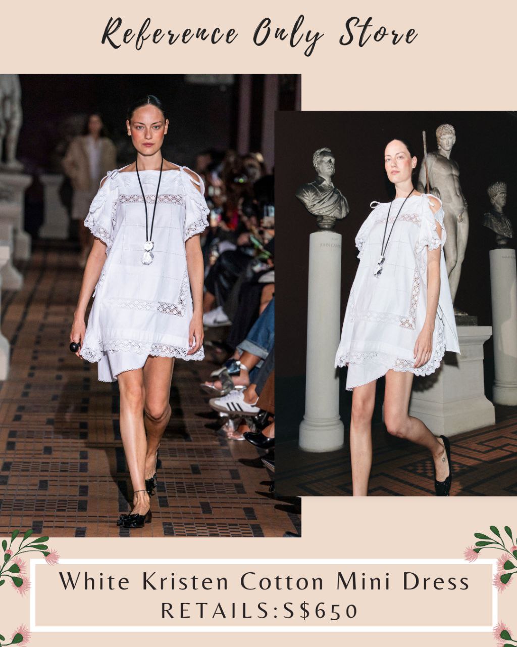 TG White Kristen Cotton Mini Dress