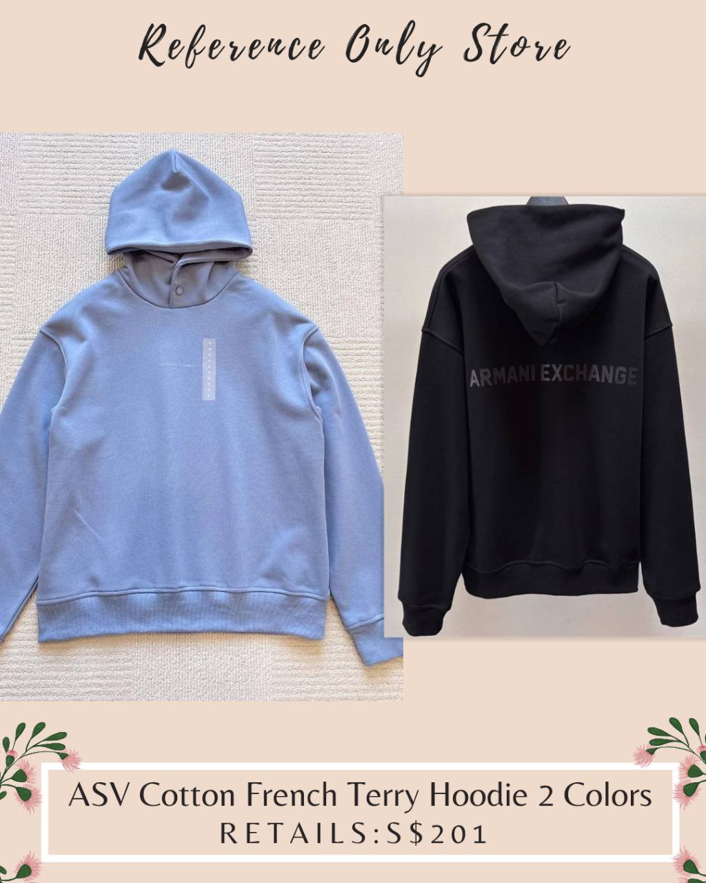 AX asv Cotton french terry hoodie