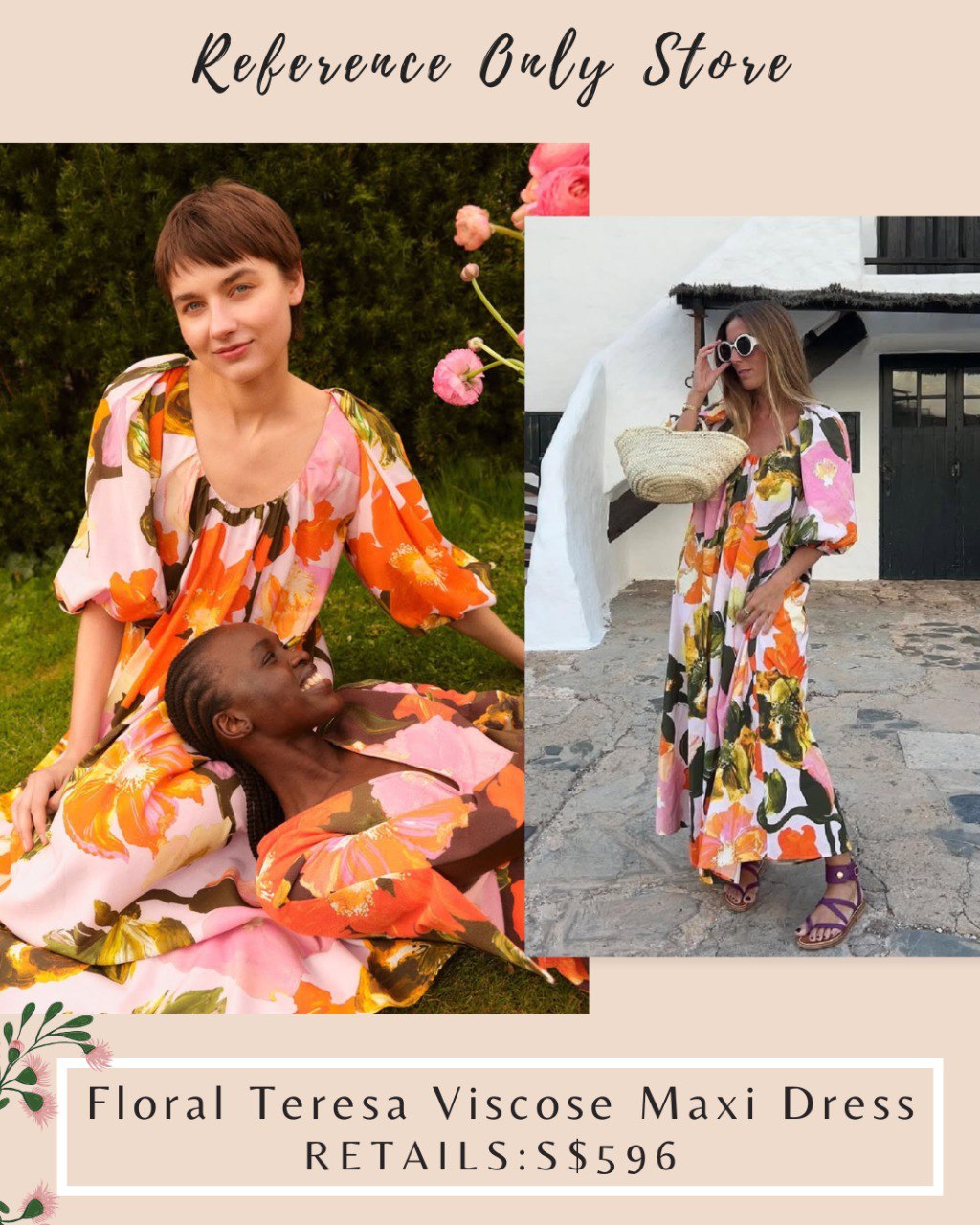 SG Floral Teresa Viscose maxi dress