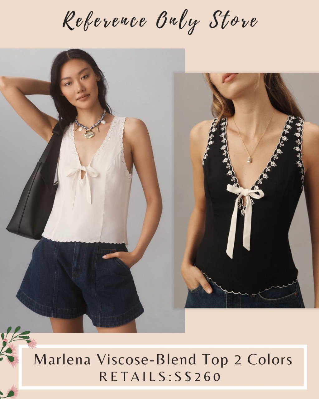 Ref Marlena Viscose blend top in 2 colors