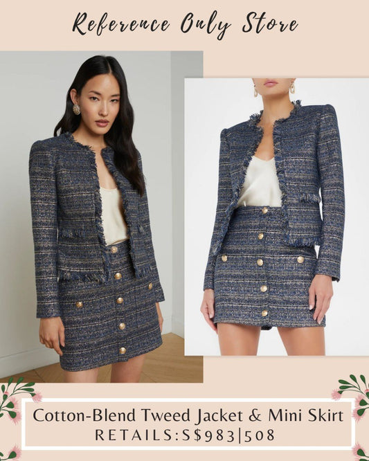 LG Cotton blend tweed jacket & mini skirt