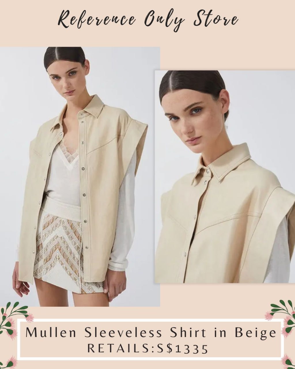 IR Mullen Sleeveless Shirt in beige
