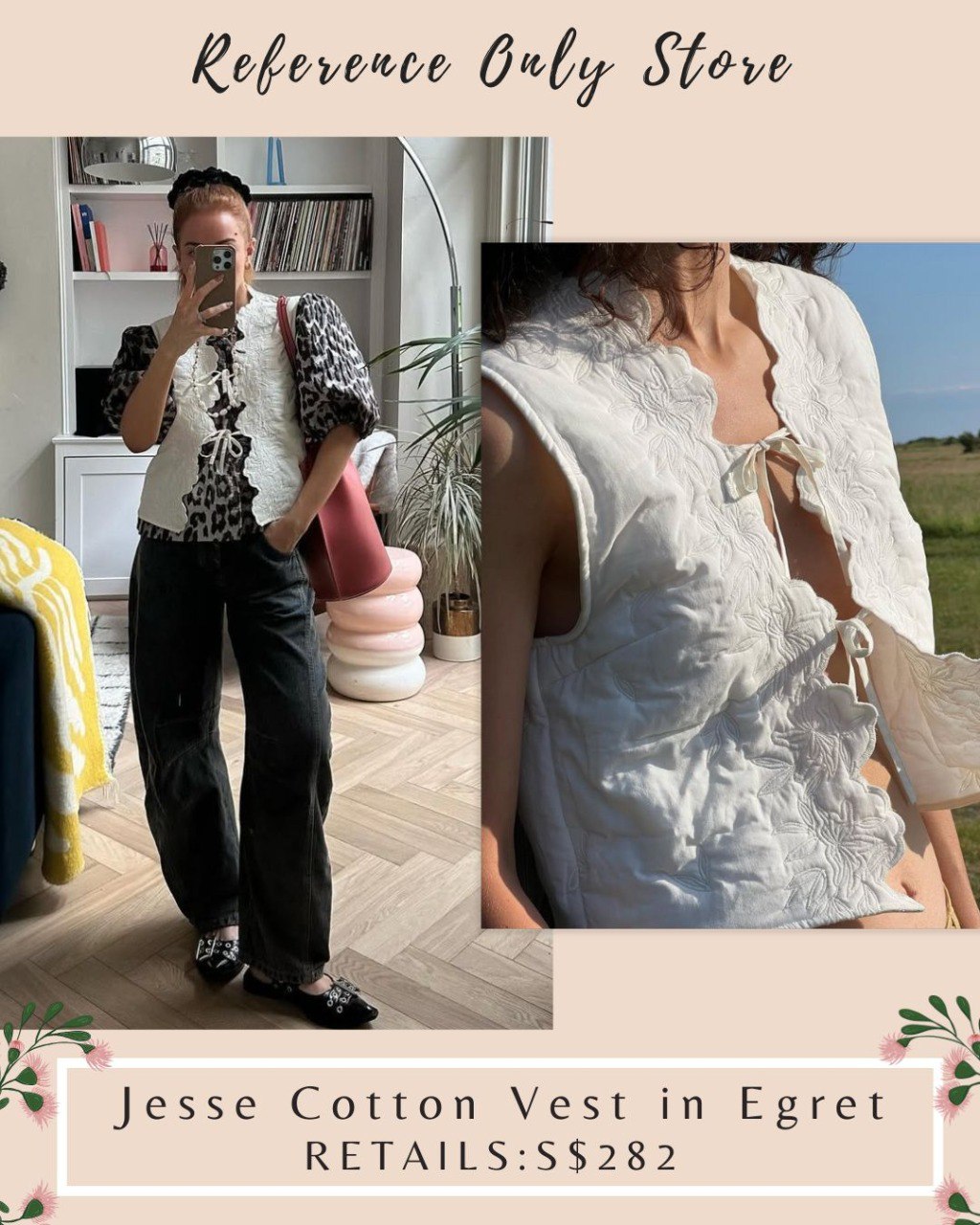 NN Jesse Cotton Vest in Egret