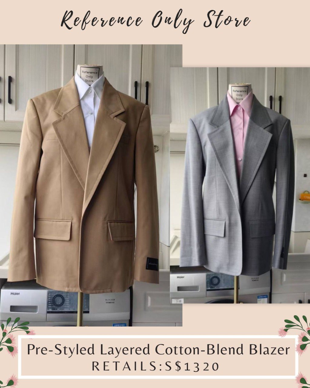 AW Pre styled layered cotton blend blazer