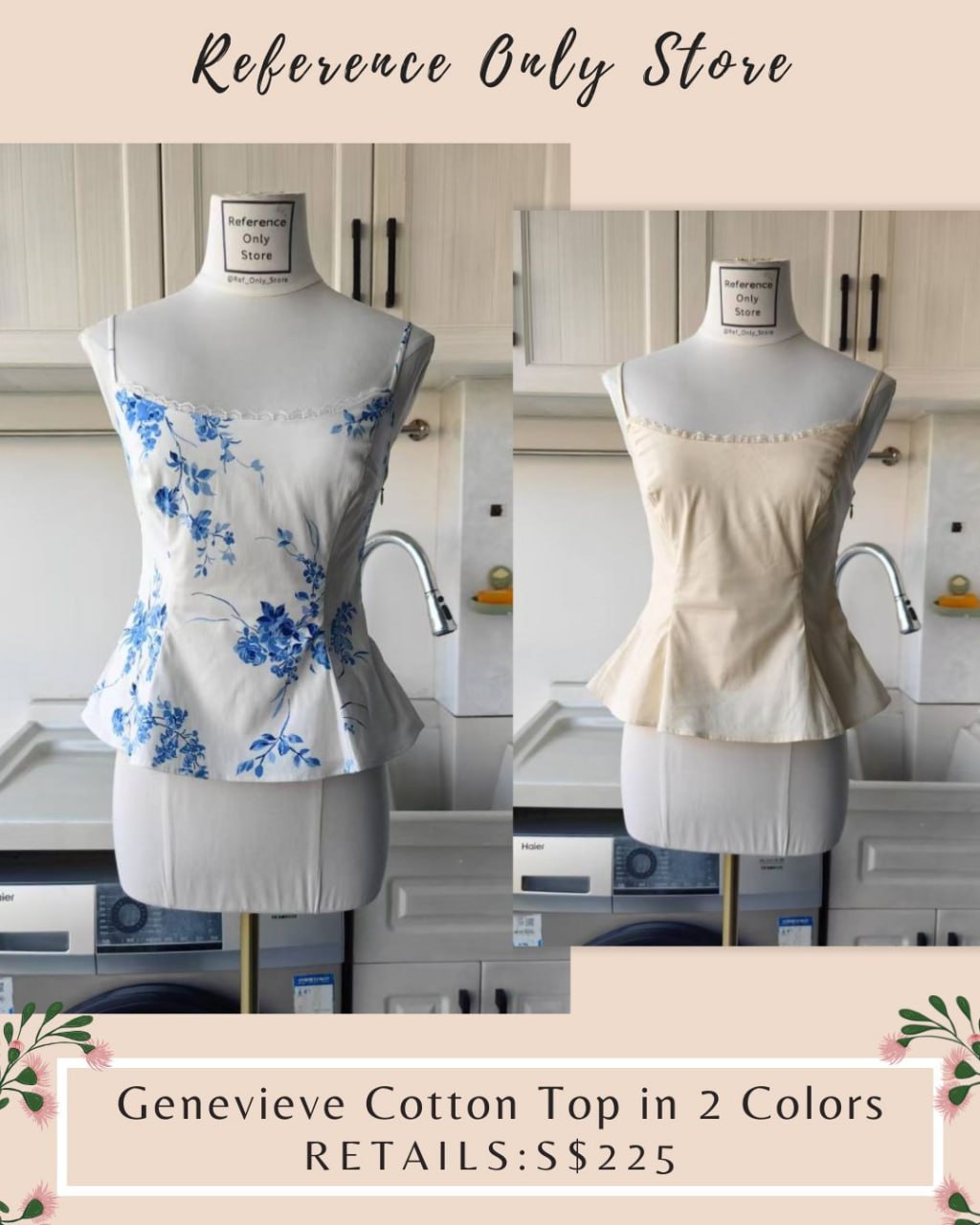 Ref Genevieve Cotton top in 2 colors