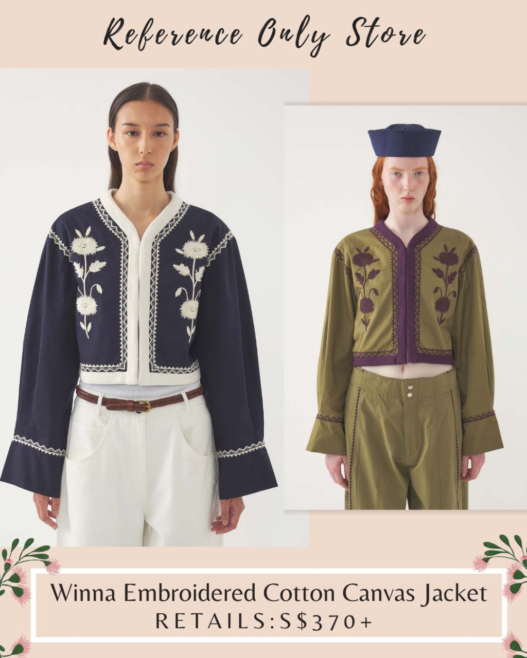 AB Winna Embroidered Cotton Canvas Jacket