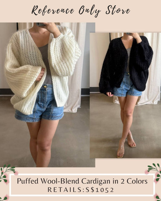 Tot Puffed Cardigan Wool Blend Cardigan