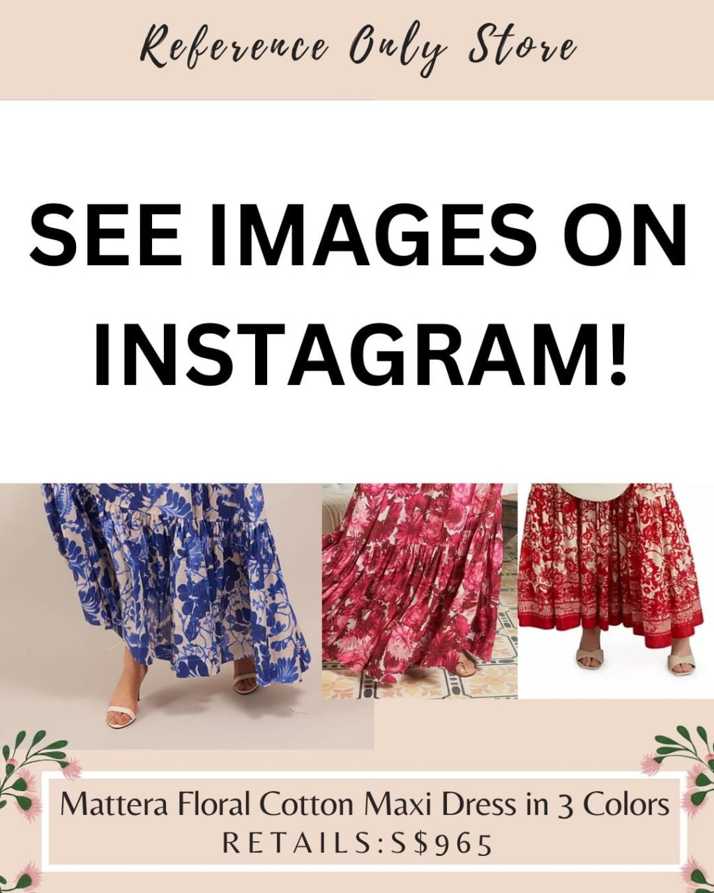 CC Mattera Floral cotton maxi dress in 3 colors