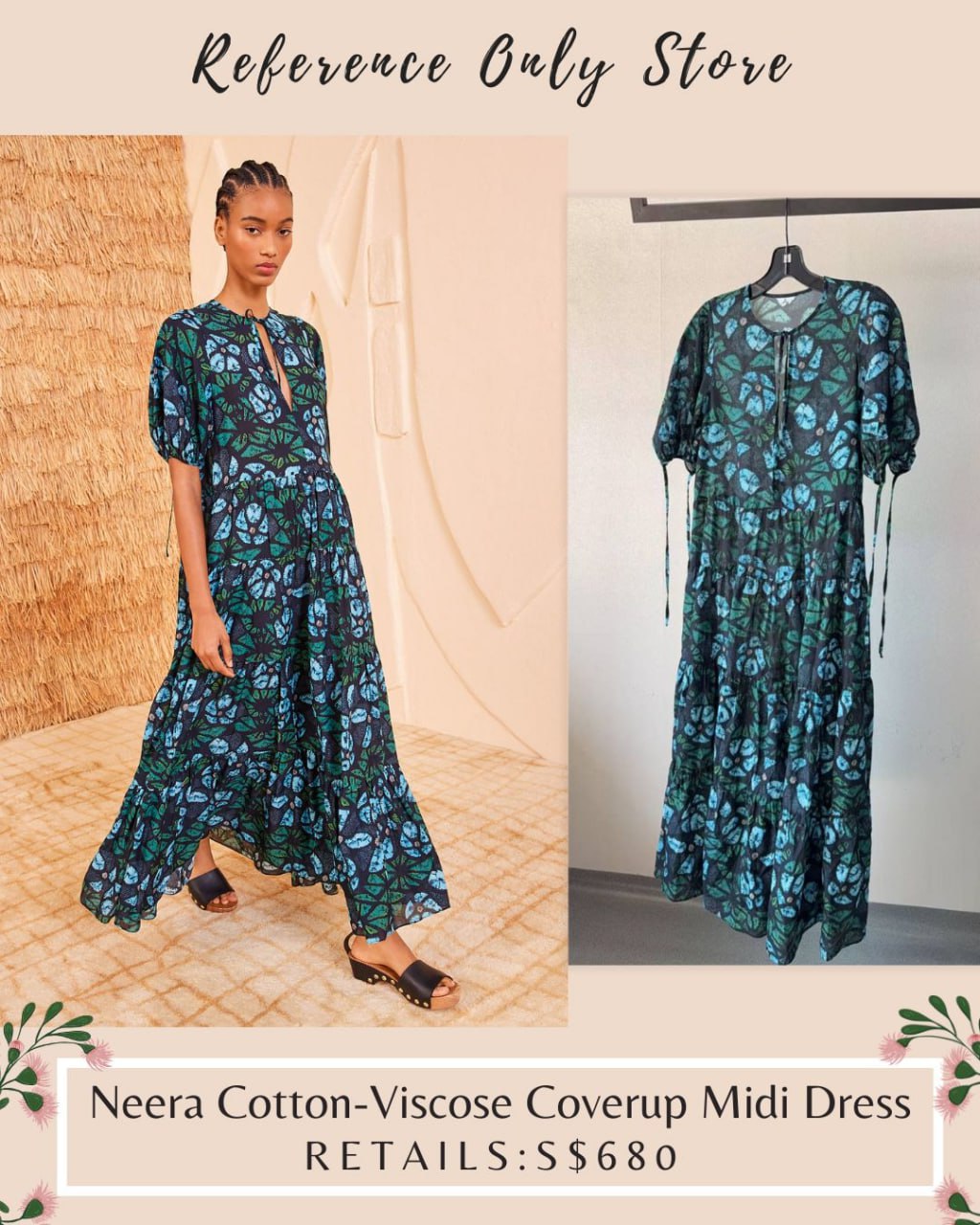 UJ Neera cotton viscose coverup midi dress
