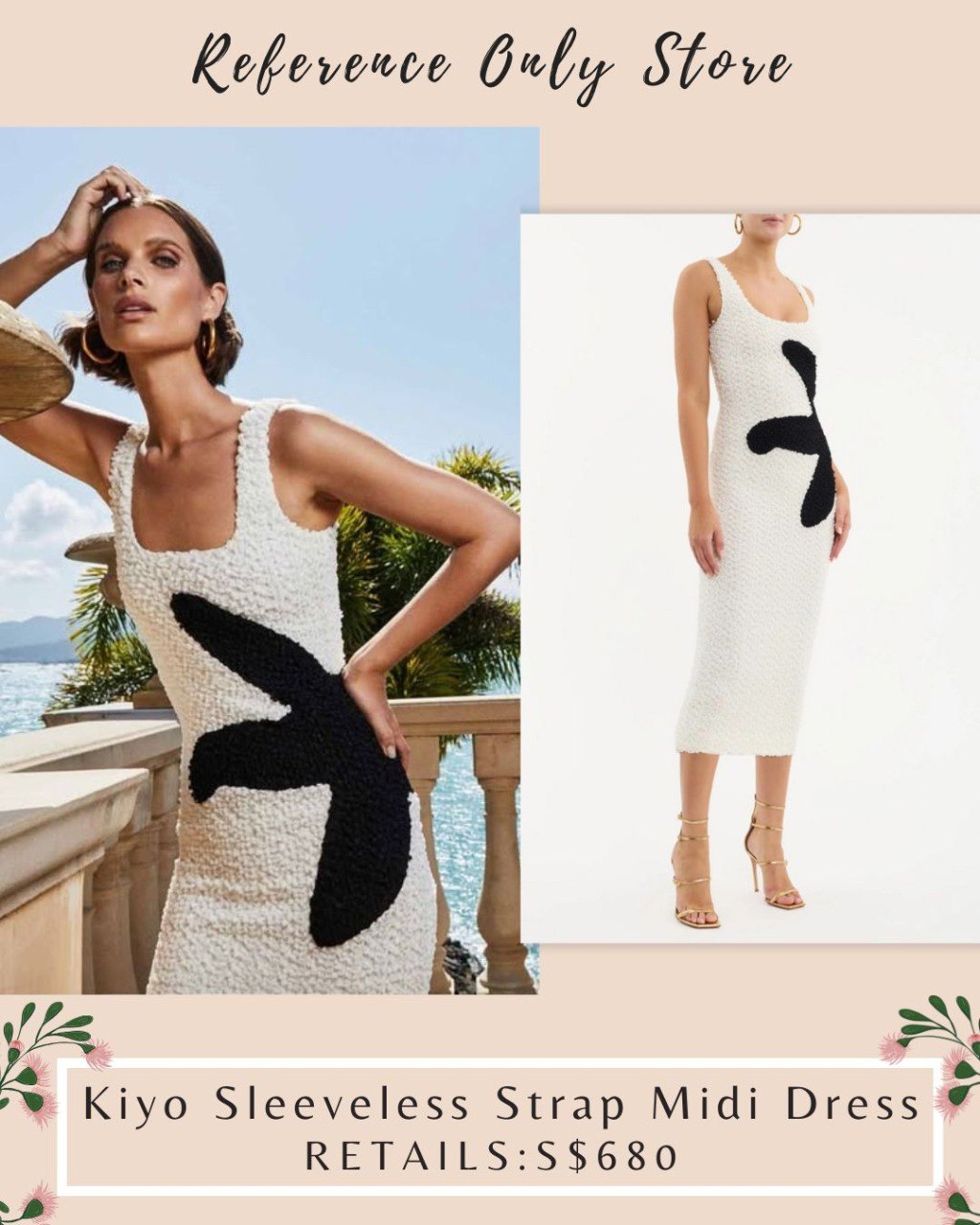 RV White Kiyo sleeveless dress