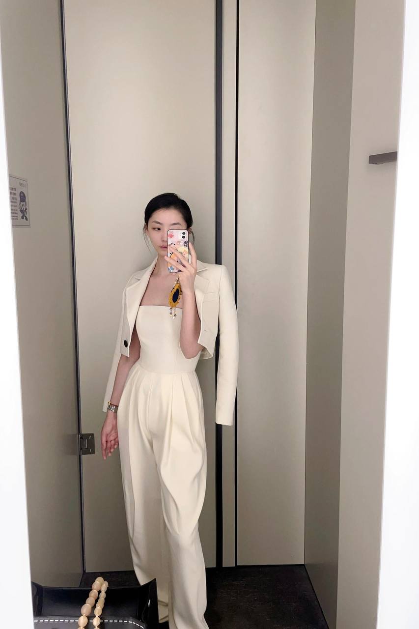 EA Cady strapless jumpsuit / jacket set