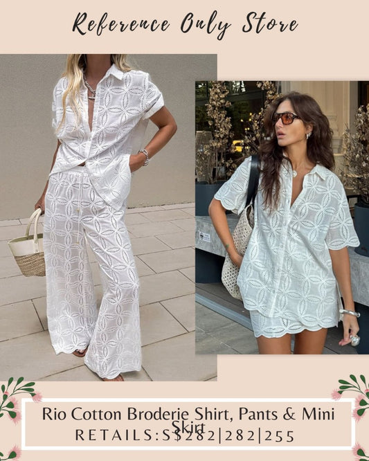 KV Rio Cotton broderie shirt /  pant / mini skirt