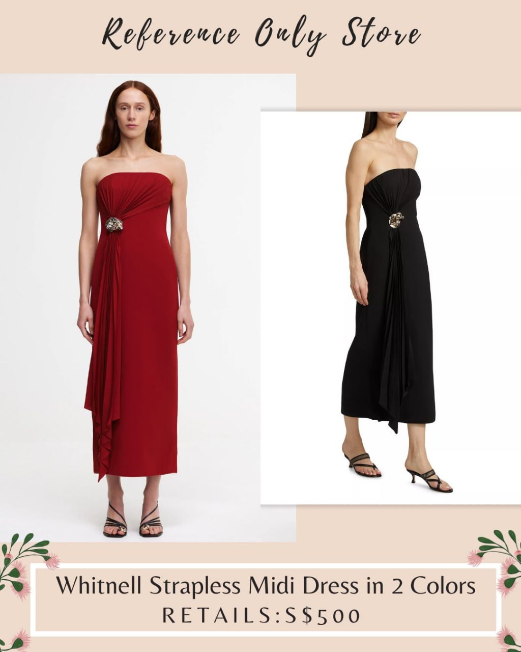 ACL Whitnell strapless midi dress