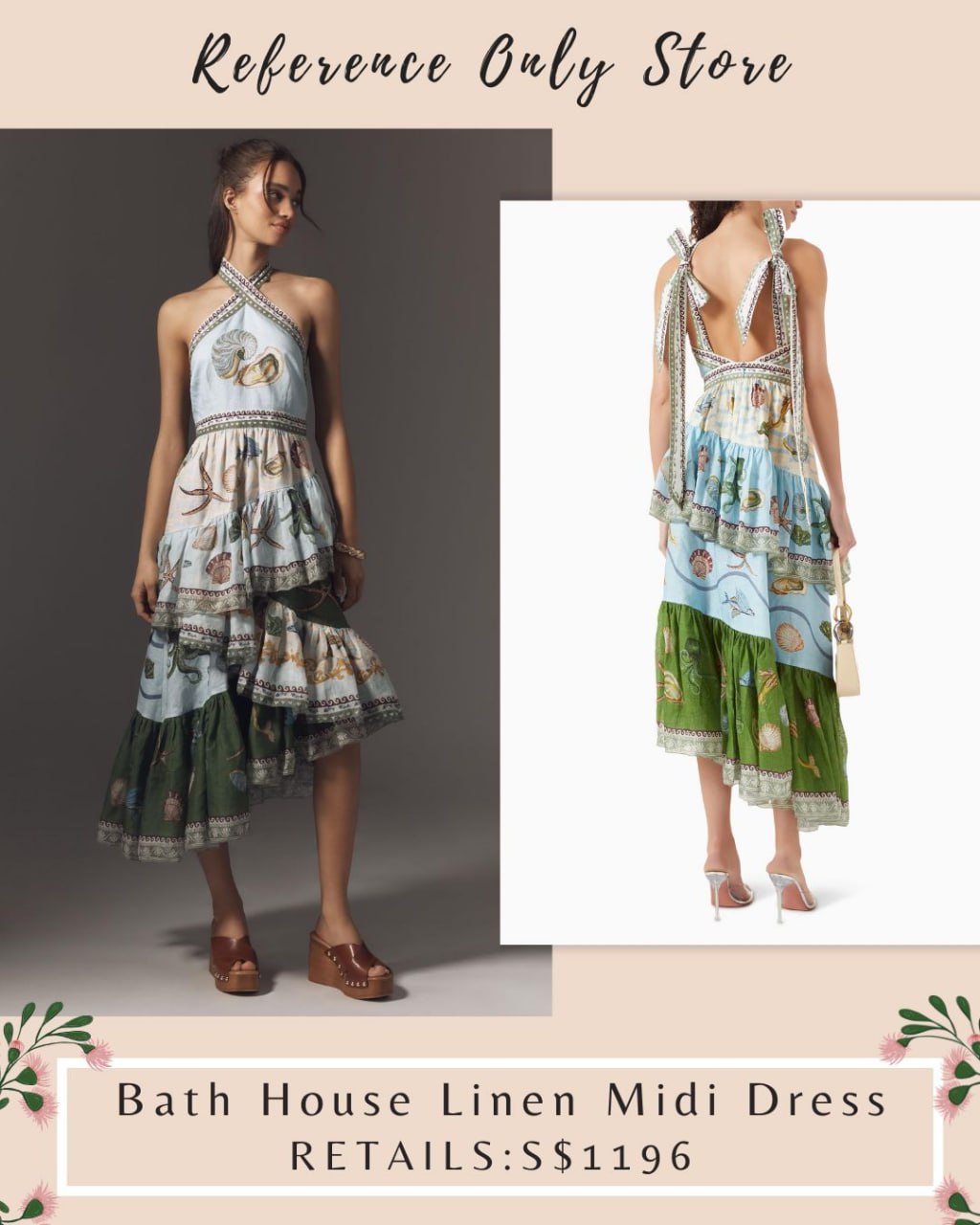 AM Bath house linen midi dress