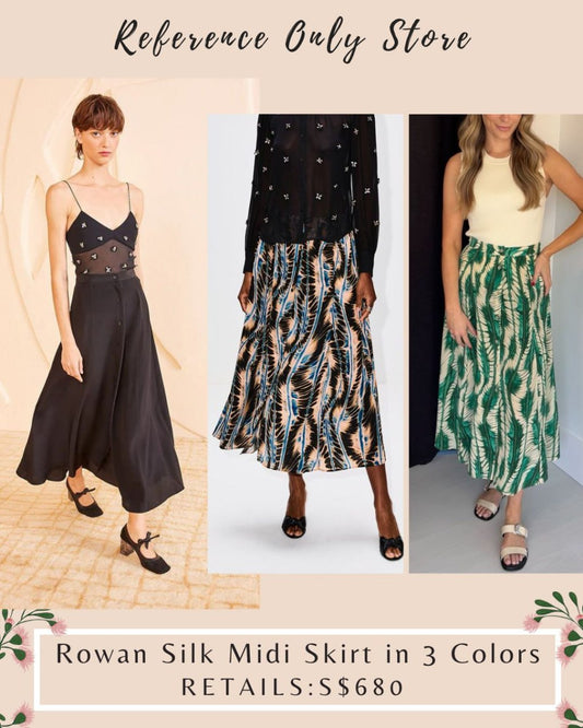 UJ Rowan silk midi skirt