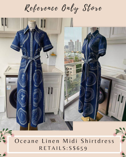 AM Oceane linen midi shirt dress