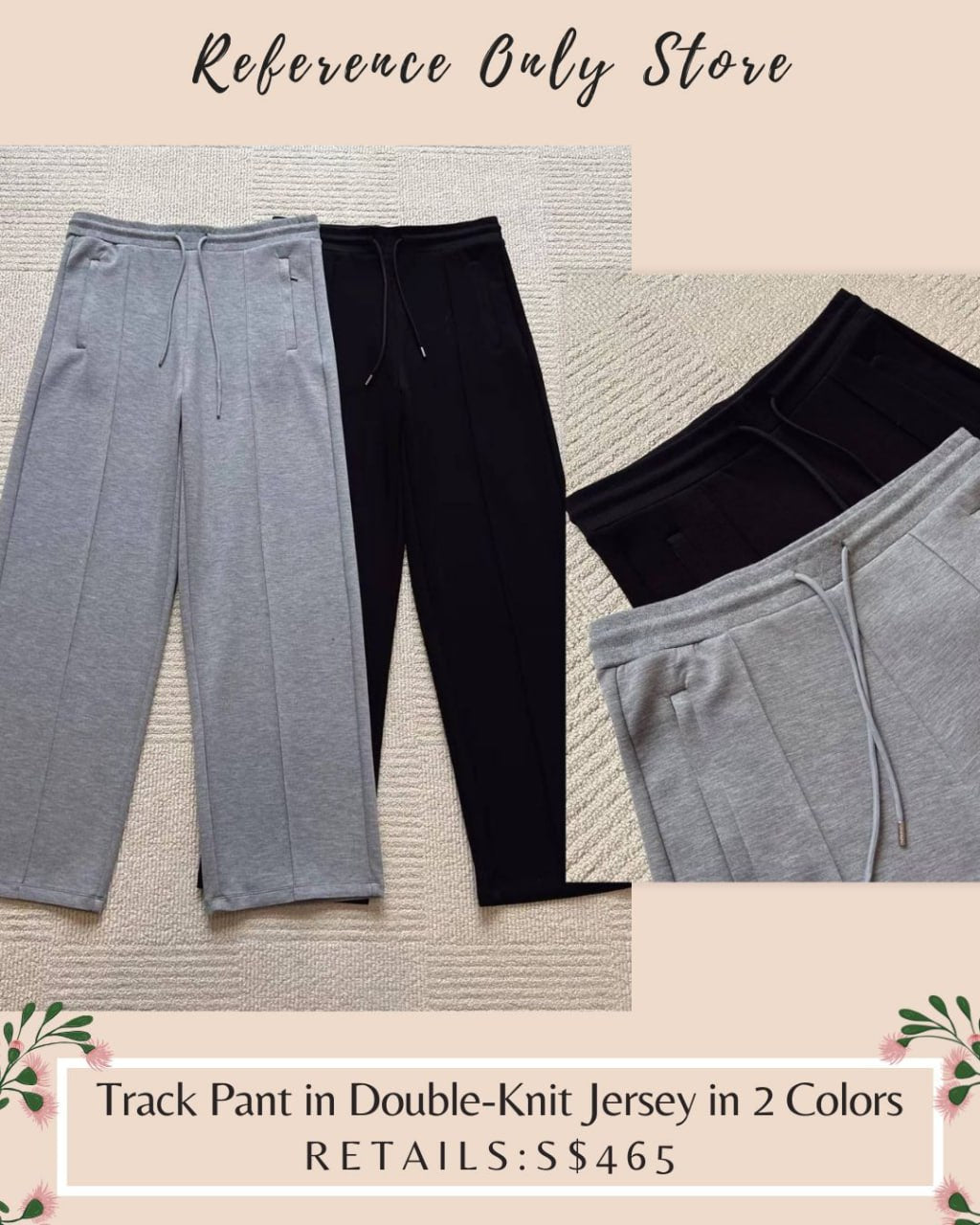 TH Track pant in double knit jersey in 2 colors