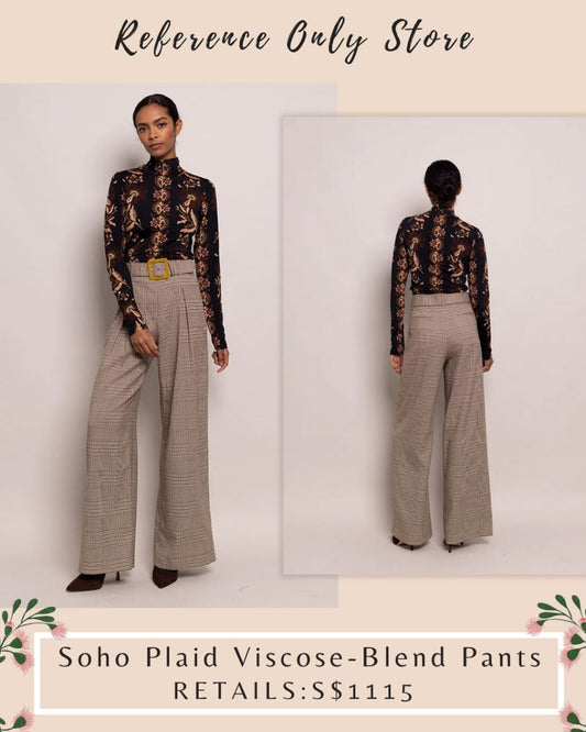 CC Soho Plaid Viscose Blend pants