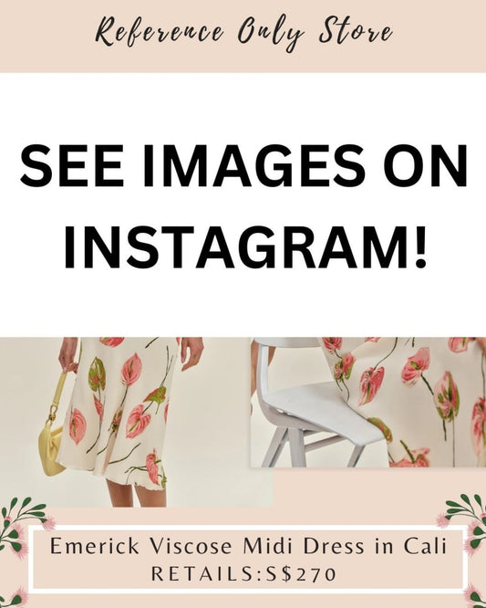 Ref emerick midi viscose dress floral cali ivory